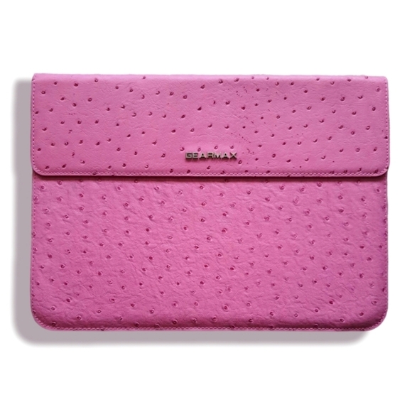 FAUX Leather Ostrich Pattern Laptop/ Tablet Sleeve Bag - Picture 1 of 6